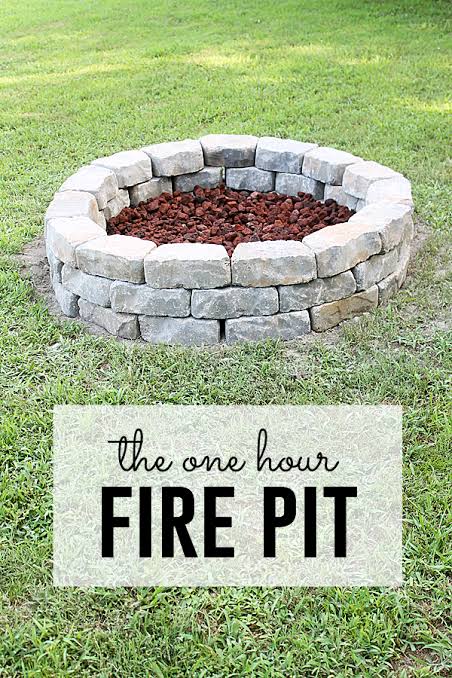 The one-hour DIY backyard stone fire pit